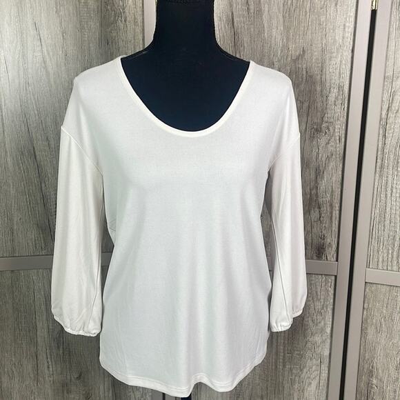 Premise soft 3/4 sleeve poly/spandex blouse women's S - Picture 1 of 12